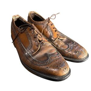 Vintage Elegant Brown Leather Split Men's Oxfords Size 8 or 8 1/2